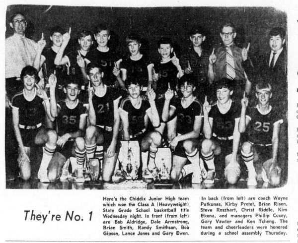 1972 IESA AH  Boys Basketball Champions